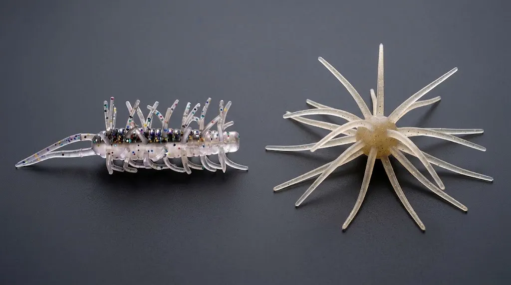 Bionic Creature Baits: Comparing Sea Cucumber and Sea Urchin Hydrodynamics in Finesse Soft Plastics